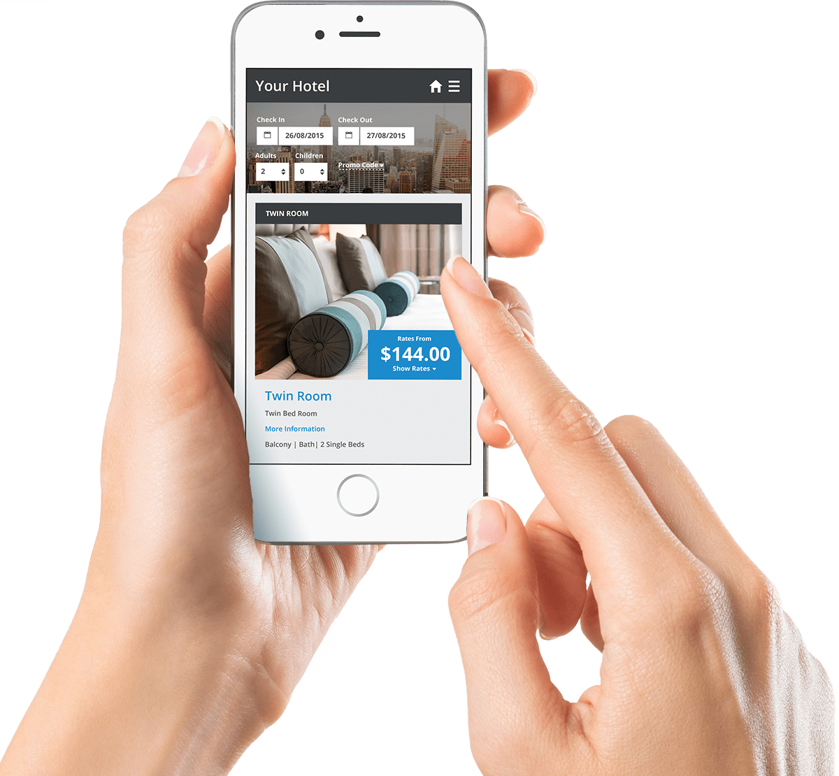 Hotel Booking Engine On The Mobile - Screen Patrol - Iphone 7 Tempered Glass Screen Protector (1200x1110), Png Download
