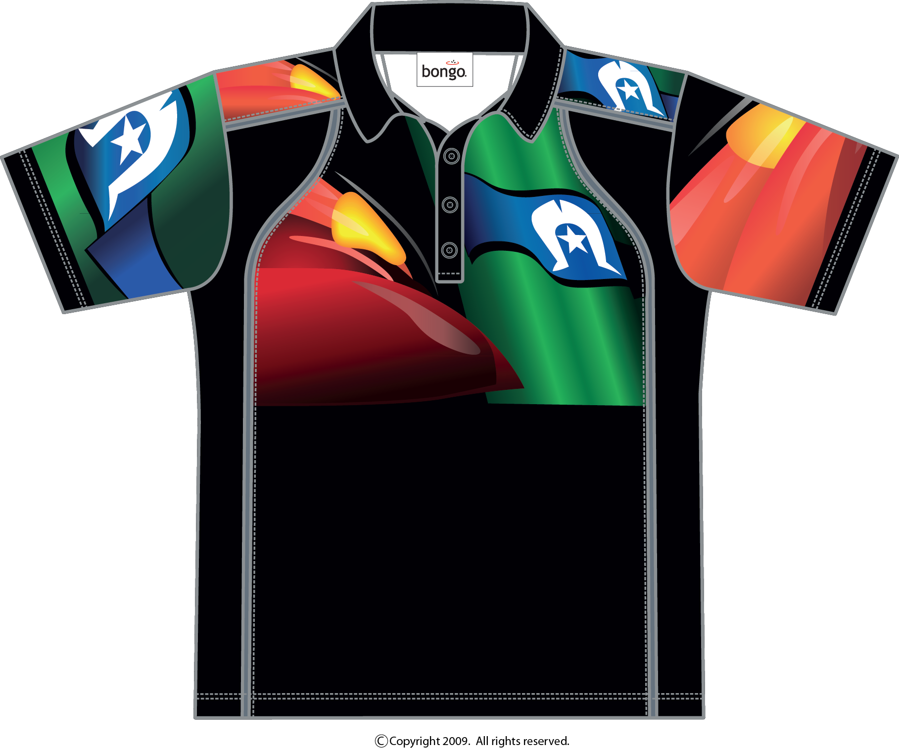 Naidoc Indigenous Flag Polo Shirt - Clothing (1817x1512), Png Download