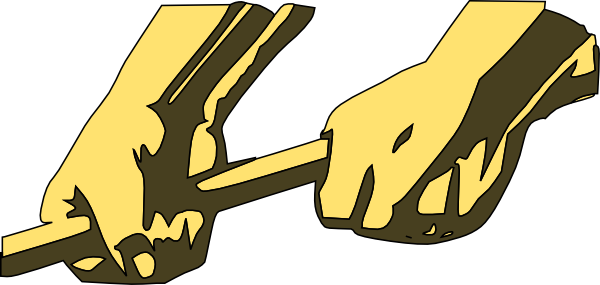 Hand Holding Rod (600x285), Png Download