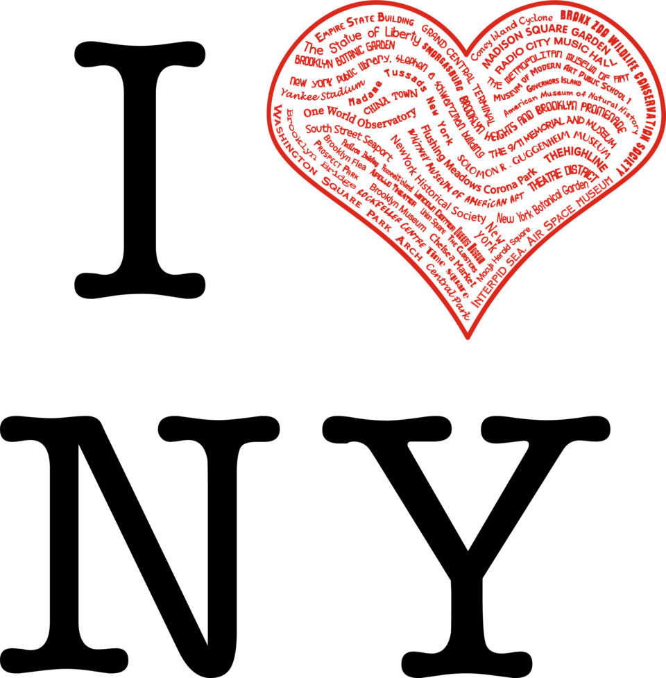 I Love New York Black Edition - Name Lily In A Heart (960x977), Png Download
