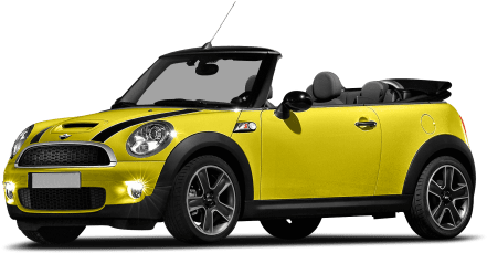 2009 Mini Cooper S - Mini Cooper Yellow Convertible (500x330), Png Download