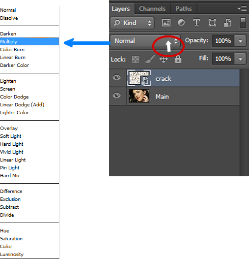 Make A Cool Crack Effect On Face Using Photoshop - Photoshop (507x526), Png Download