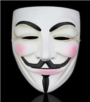 V For Vendetta Mask - Cosplay Halloween Guy Fawkes V For Vendetta Anonymous (500x333), Png Download