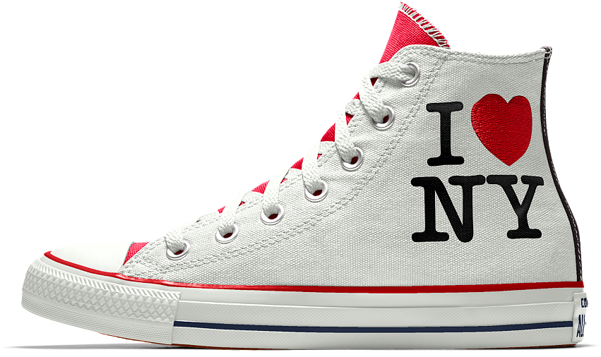 Converse Custom I Love New York High Top Shoe Size - Love New York Converse (1000x1000), Png Download
