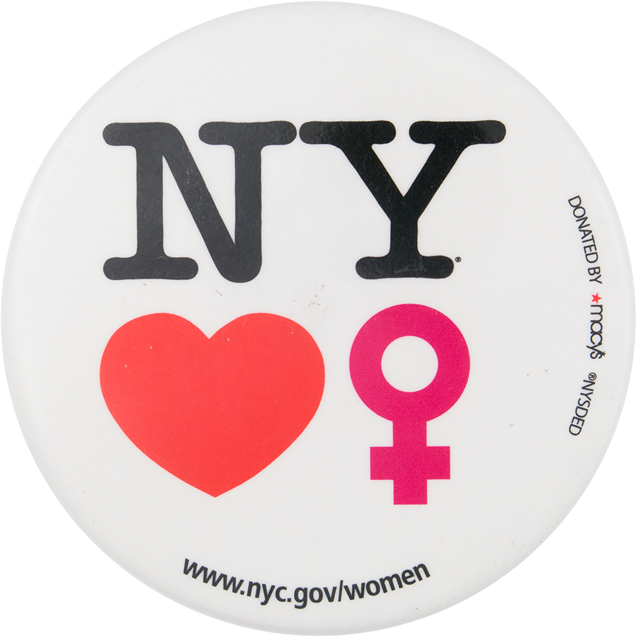 New York Loves Women I Love Button Museum - Milton Glaser I Love New York Logo (1000x975), Png Download