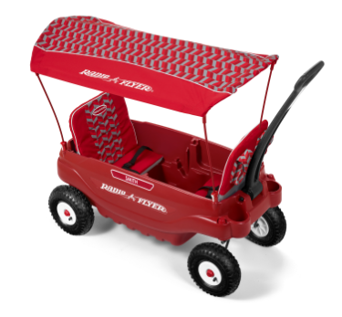 Plastic - Radio Flyer All Terrain 5-in-1 Wagon, Red (484x346), Png Download