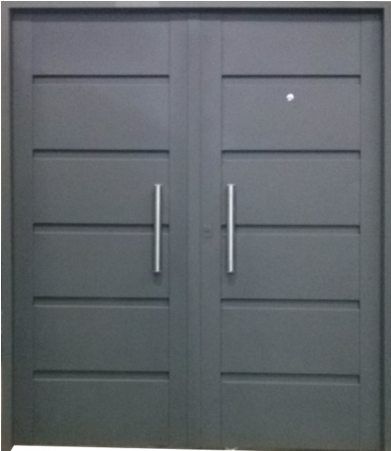 Puerta Doble Chapa Inyectada - Puertas Dobles De Chapa (600x450), Png Download
