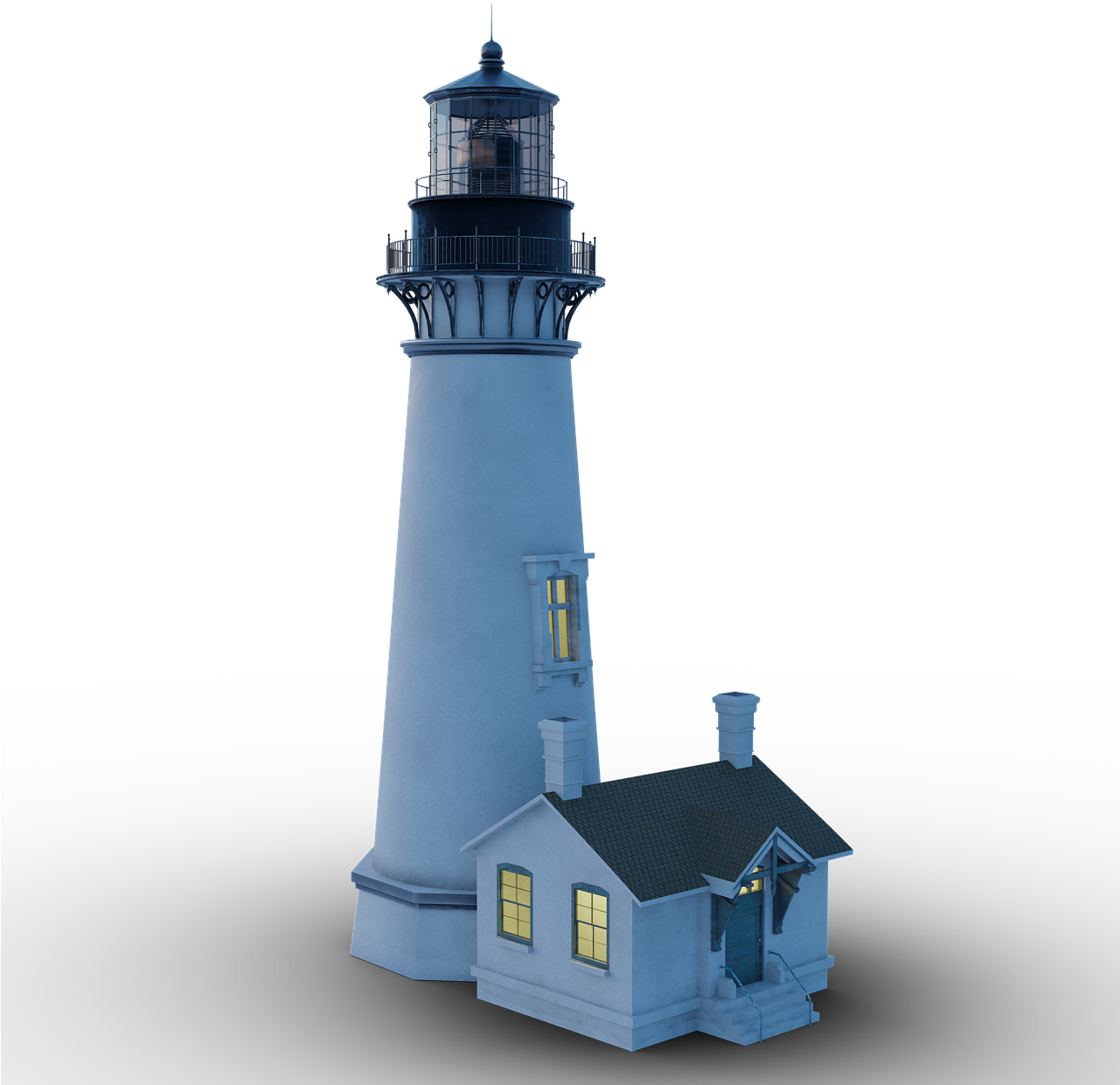Lighthouse Lighter Sea - Lighthouse Illustration Design Png (1280x1280), Png Download