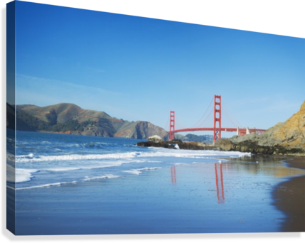 The Golden Gate Bridge In San Francisco With Beautiful - Golden Gate Bridge In San Francisco Anvas Art - Design (429x342), Png Download