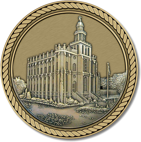 Lds Temple St George - Skyscraper (581x572), Png Download