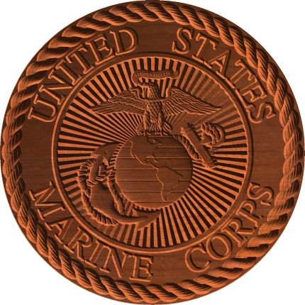 United States Marine Corps Emblem - Plate (430x430), Png Download