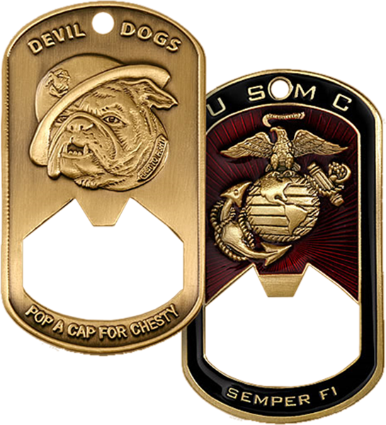 Marine Corps Dog Tag Bottle Opener - U.s. Marine Corps Dog Tag Bottle Opener (545x600), Png Download