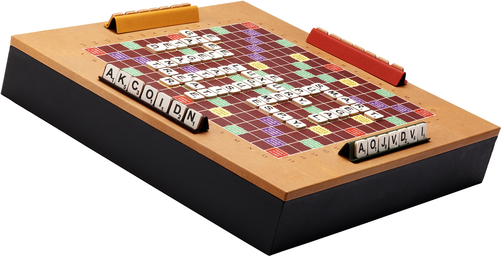 Aspinal Of London Scrabble Set In Camel Jewel Calf, (1780x1781), Png Download
