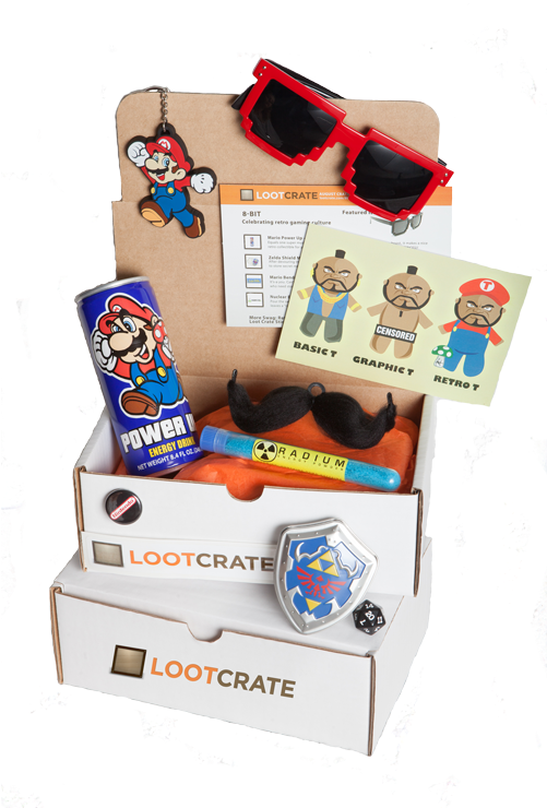Subscription Boxes For Gamers, Crafters, And Etsy Enthusiasts - Merchandise Mario Power Up! Energy Drink (500x750), Png Download