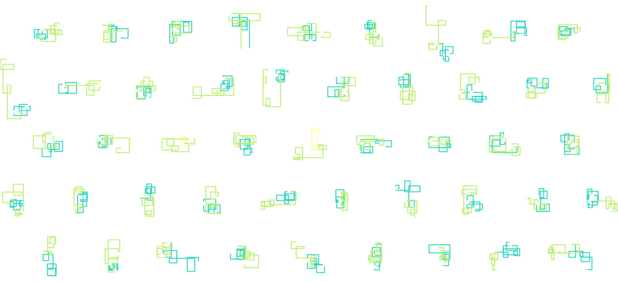 Scrabble Games As Paths - Parallel (2000x1000), Png Download