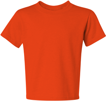 Jerzees - Gildan Heavy Cotton T Shirt Orange (400x500), Png Download