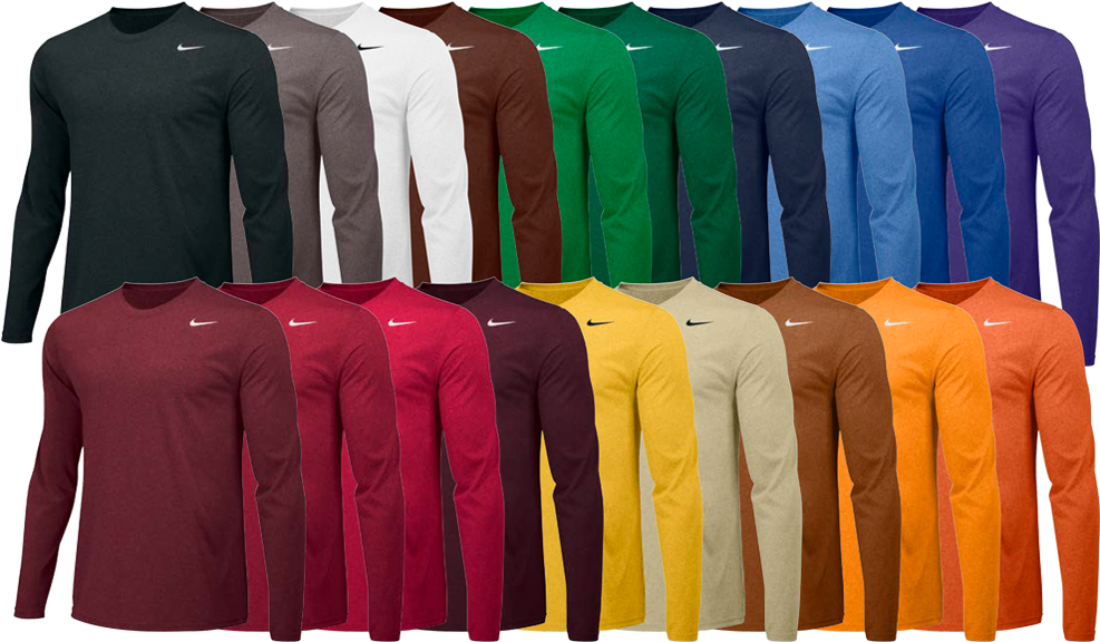 Custom Nike Legend Long Sleeve Shirts - Men's Nike Legend 2.0 Long Sleeve Training Shirt (1000x585), Png Download