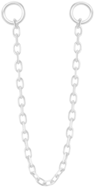 Chain Ear Jacket Sterling Silver White Gold Vermeil - Chain (1024x1024), Png Download