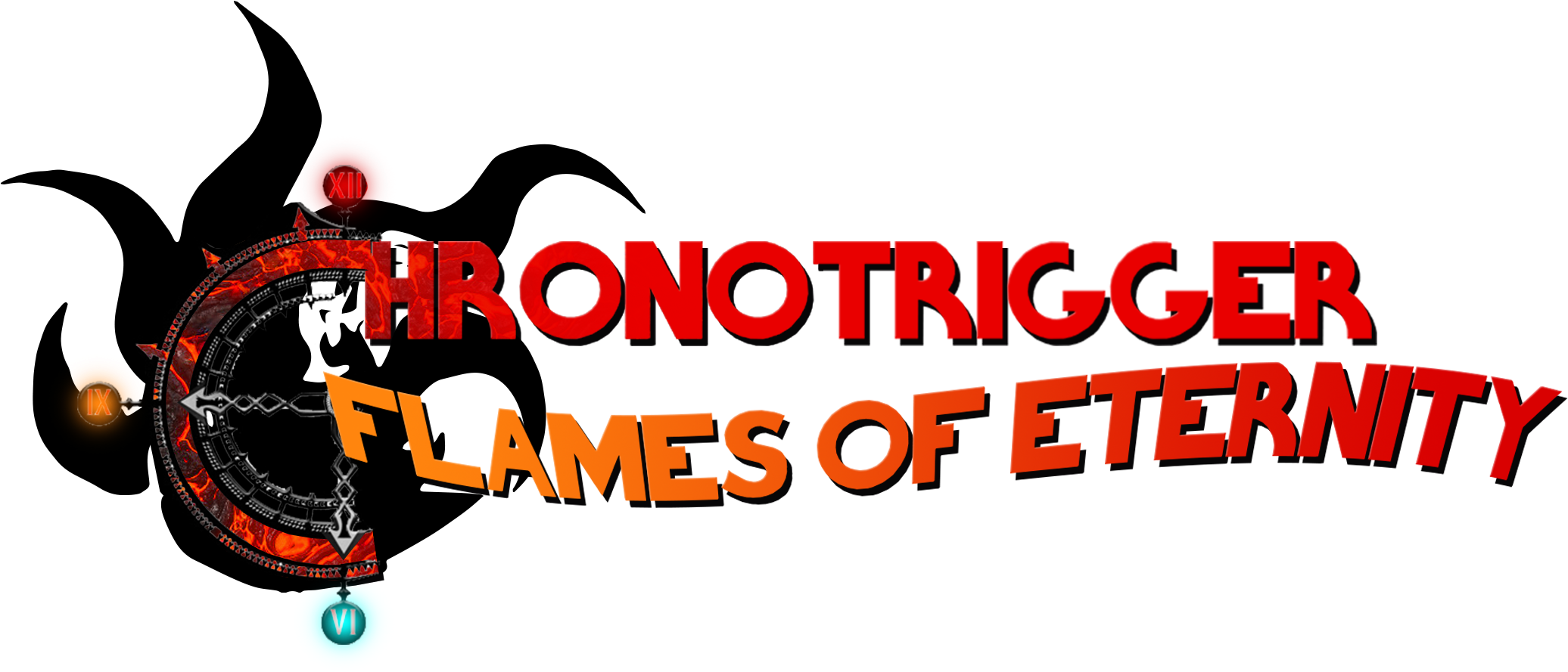 Chrono Trigger Flames Of Eternity Clear Logo (2128x1080), Png Download