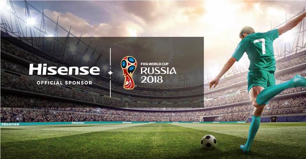 Hisense Becomes Official Sponsor Of 2018 Fifa World - Hisense Fifa World Cup (1980x550), Png Download