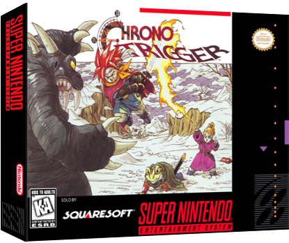 Chrono Trigger - Chrono Trigger Super Nintendo Cover (435x375), Png Download