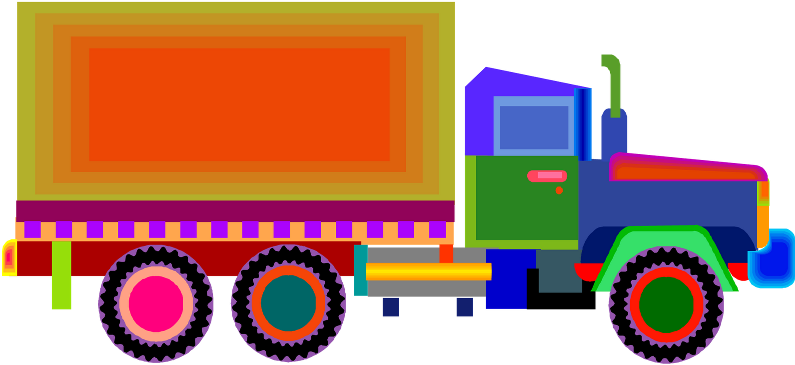 Complete Truck Pictures For Kids Free Download Clip - Kids Truck (1600x757), Png Download
