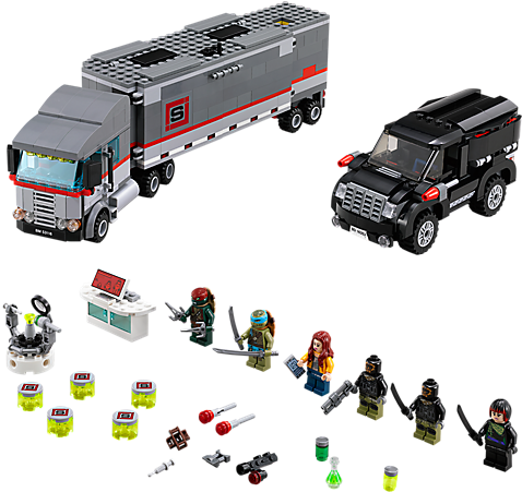 Big Rig Snow Getaway - Lego Teenage Mutant Ninja Turtles Truck (600x450), Png Download
