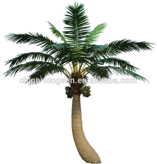 Artificial Plam Tree - Metal Coconut Trees (557x600), Png Download