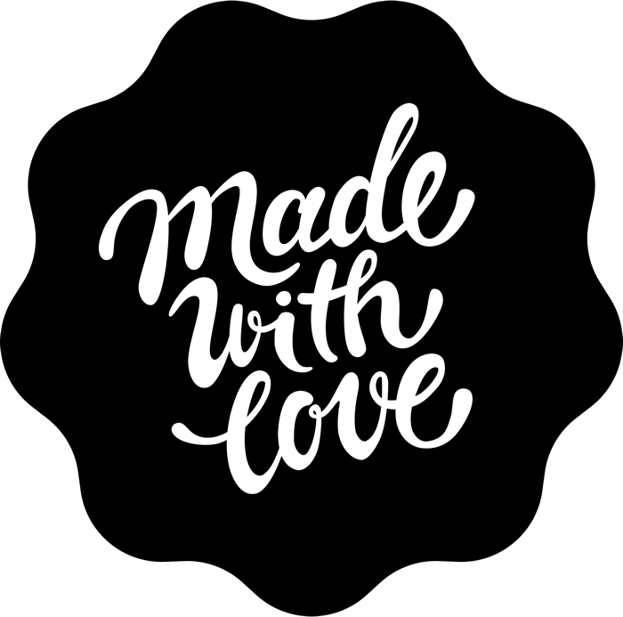 Made With Love Stamp In Calligraphy Wax Seal Style - Made With Love Stamp (700x693), Png Download