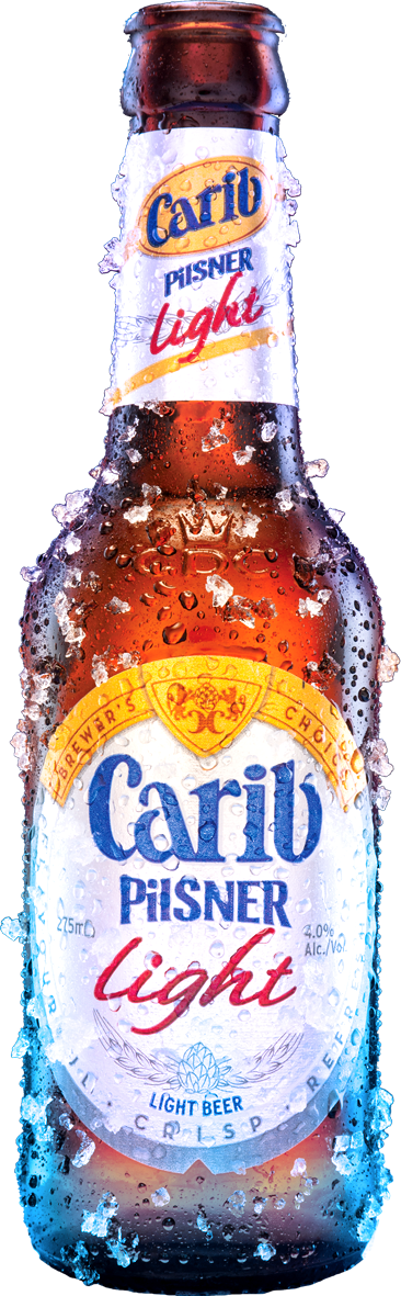 Carib Pilsner Light - Carib Light (366x1181), Png Download