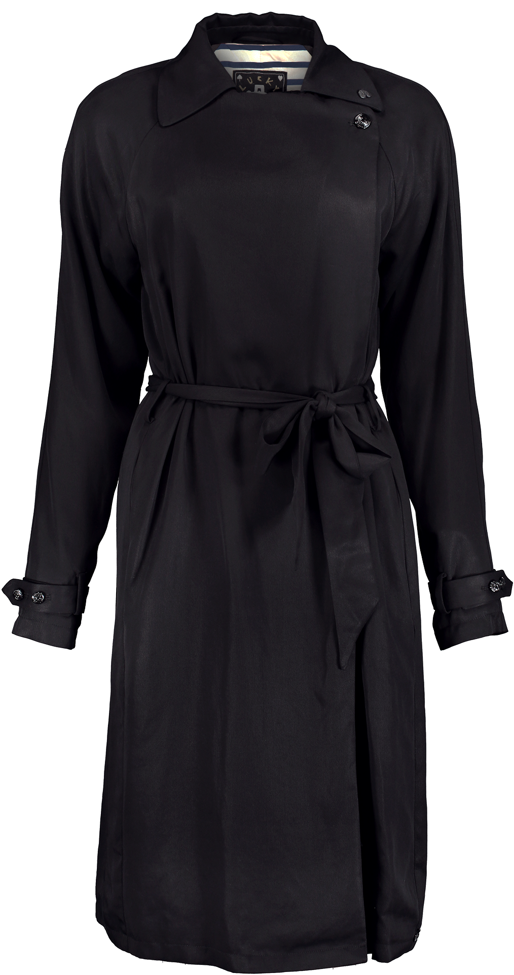 Loose Fit Trench Coat Black - Isabel Marant Molan Dress (1280x1920), Png Download