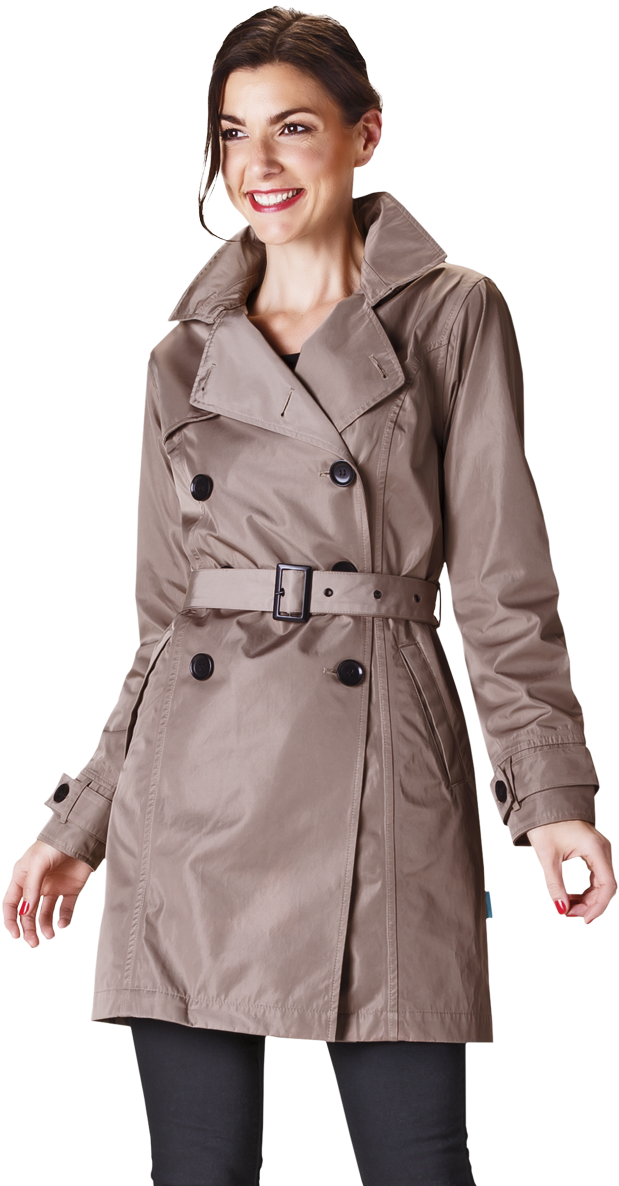 Exclusive Trench Coat Tokyo Taupe - Trench Taupe Femme (1200x1200), Png Download