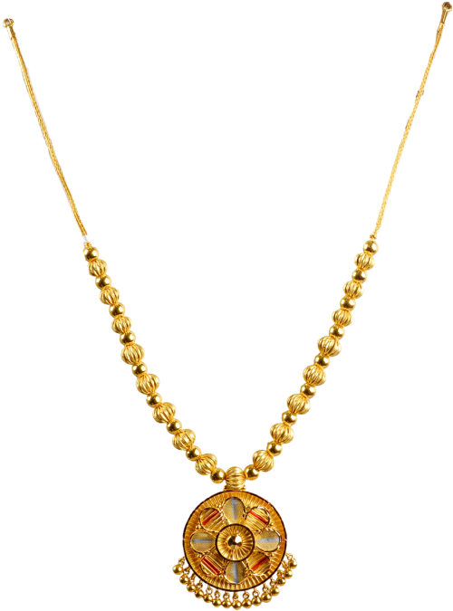 Light Weight Gold Chain - Calcutta Design Gold Necklace (557x700), Png Download