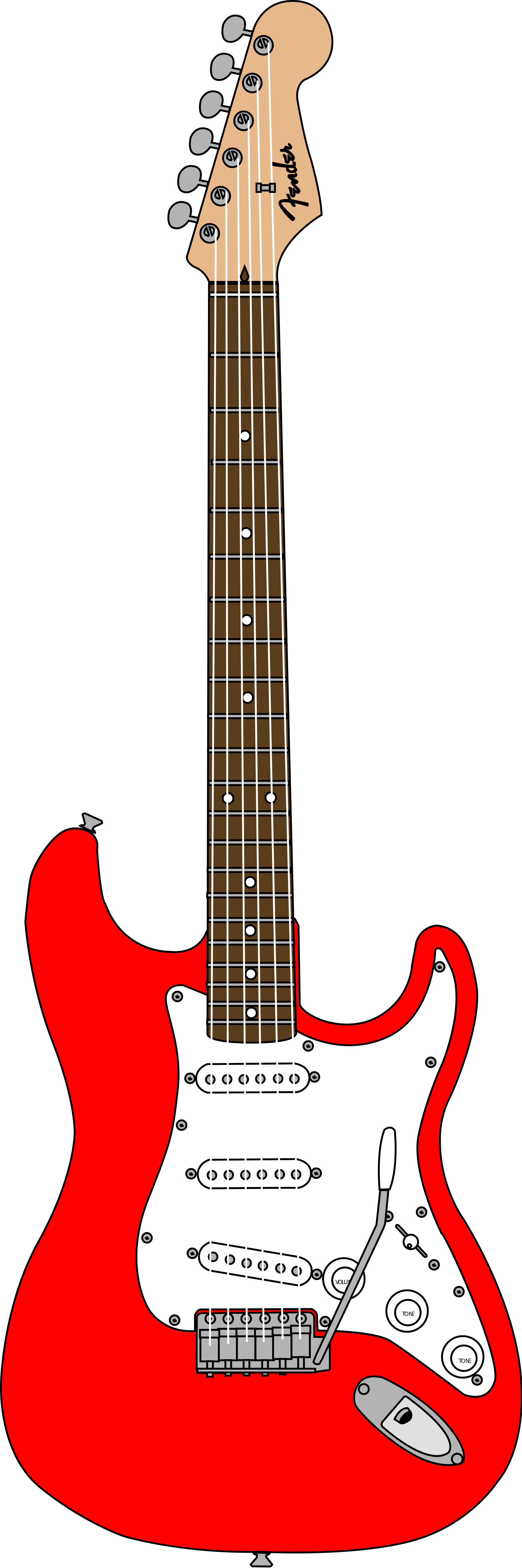 Open - Squier Vintage Stratocaster Black (2000x6007), Png Download
