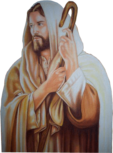 Jesus Shepherd - Shepherd Jesus Png (412x550), Png Download