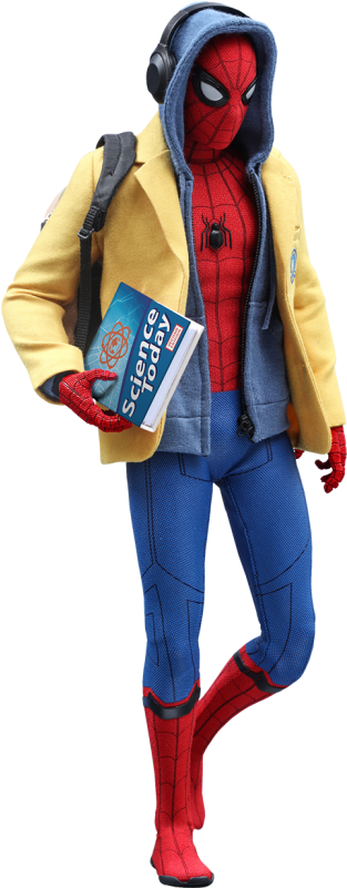 Spider-man - Homecoming - Deluxe Version - 1 - 6 Figure - Spider Man Homecoming Hot Toys (800x800), Png Download