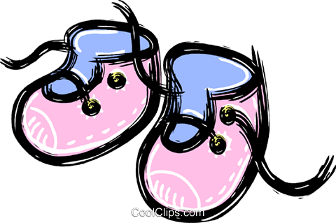 Baby Shoes Royalty Free Vector Clip Art Illustration - Baby Shoes Clip Art (480x319), Png Download