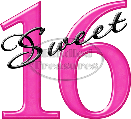 Png Library Library Clipart Cute Borders Vectors - Sweet 16 Free Clip Art (500x457), Png Download