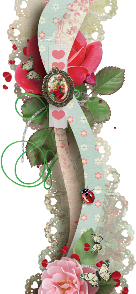 Valentina Justaword Border3 - Scrapbooking (483x1024), Png Download
