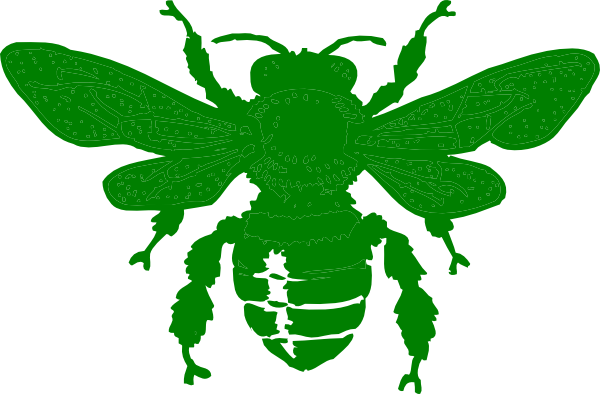 How To Set Use Green Bee Icon Png - Bee Stencil (600x394), Png Download