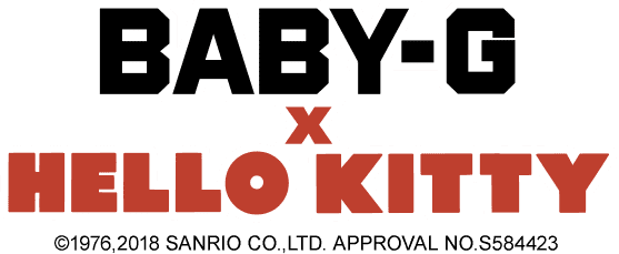 Baby-g × Hello Kitty ©1976,2018 Sanrio Co - Baby-g Tribal Ba110tp-7a (557x229), Png Download