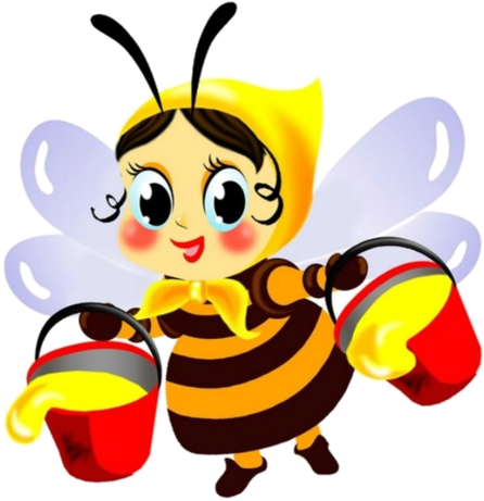 Clip Art Free Download Cartoon Bee Clipart - Пчела На Цветке Рисунок (600x572), Png Download