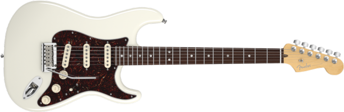 Fender American Deluxe Stratocaster Electric Guitar - Fender American Deluxe Stratocaster Hss Olympic Pearl (700x700), Png Download