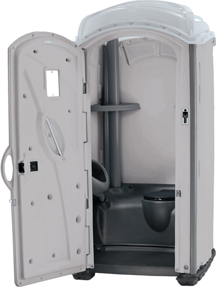 Portable Toilet Rentals - White Porta Potty (432x575), Png Download
