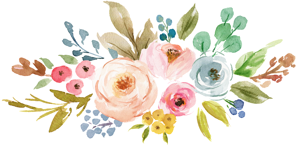 Ink Colorful Transparent Hand Painted Flowers Png - Watercolor Flowers Clipart Png (1024x527), Png Download