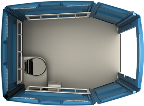 Ada Portable Toilet - Ada Porta Potty Dimensions (490x500), Png Download