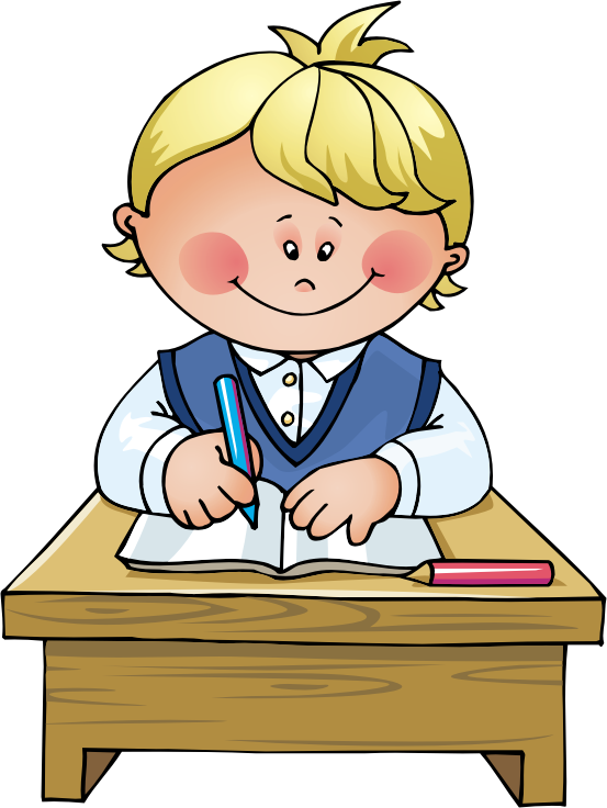 Free Education Clipart - Kid In School Clipart (553x736), Png Download