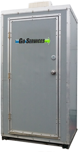 Heated Porta-potty And Toilet Rental - Go Services Inc. (283x500), Png Download