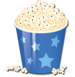 Popcorn Png - Blue Popcorn Png (600x400), Png Download