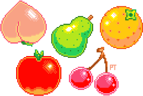 Cute Pixel Plant Png Tumblr Download - Animal Crossing Fruits Wild (500x377), Png Download